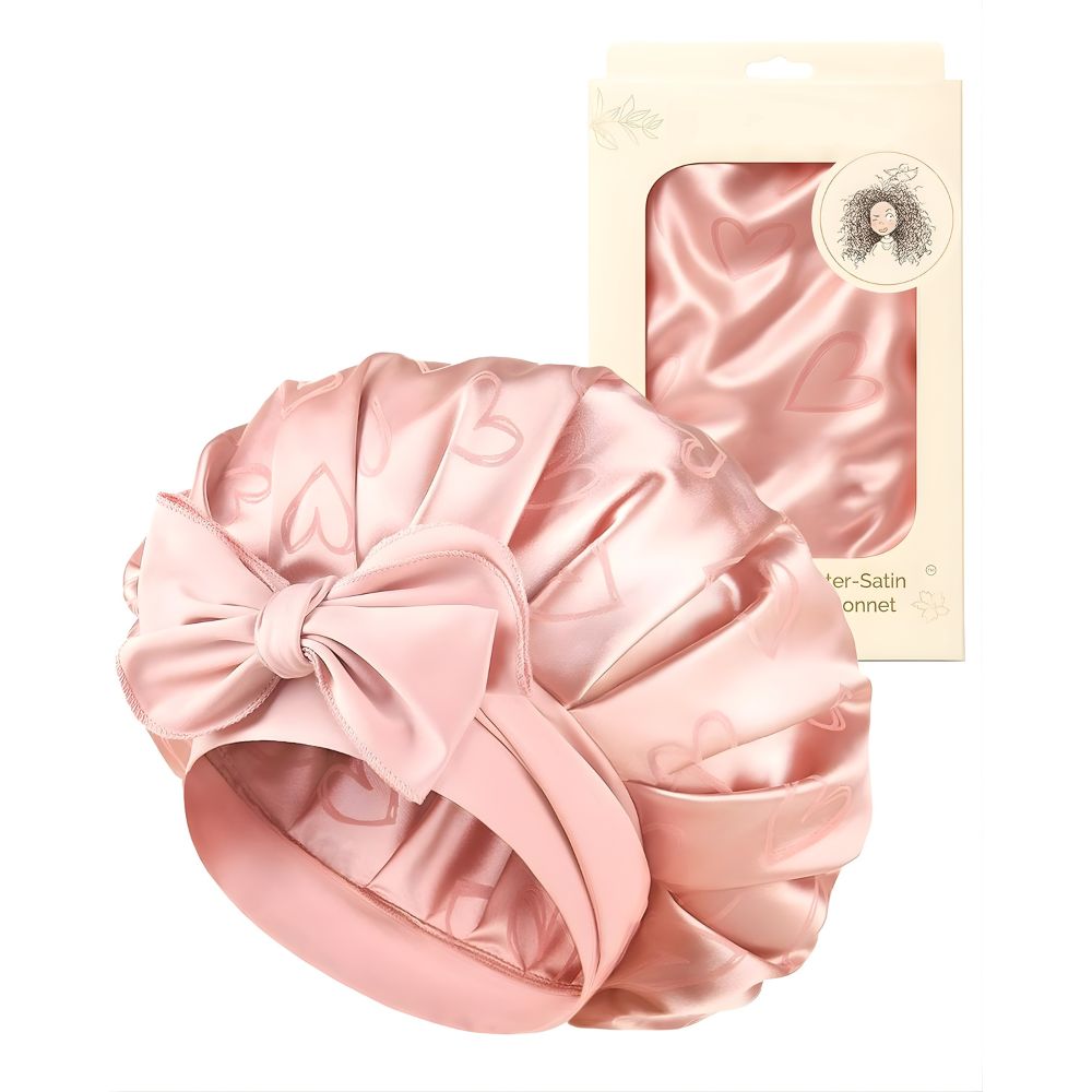 WellPro™ Adjustable Satin Bonnet for Sleeping – Double Layer Silk Sleep Cap with Tie Band for Women