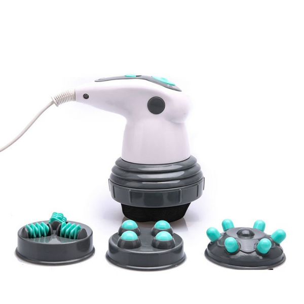 Massaggiatore Anticellulite Professionale – Con Riscaldamento a Infrarossi e 5 Testine Intercambiabili per Gambe, Glutei, Addome e Braccia