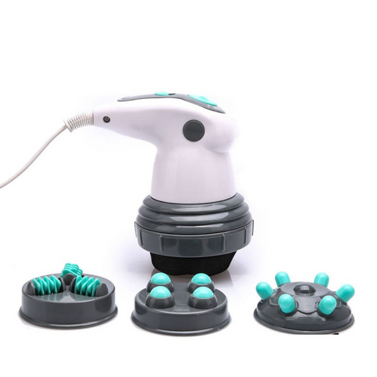 Massaggiatore Anticellulite Professionale – Con Riscaldamento a Infrarossi e 5 Testine Intercambiabili per Gambe, Glutei, Addome e Braccia
