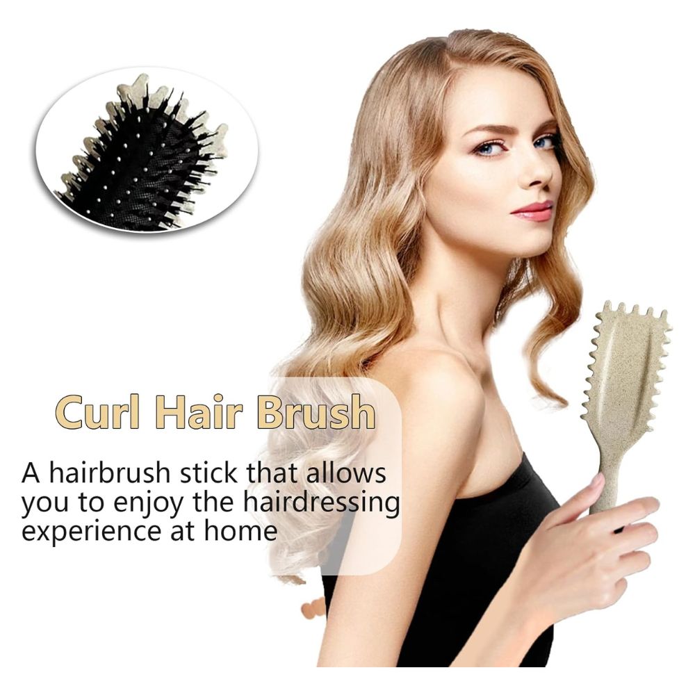 WellPro™ Curl Defining Brush – Detangling & Styling Brush for Curly Hair, Anti-Pull Design for Men & Women