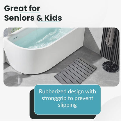 WellPro™ Foldable Stone Bath Mat – Super Absorbent Diatomaceous Earth Non-Slip Quick Dry Mat