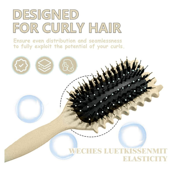 WellPro™ Curl Defining Brush – Detangling & Styling Brush for Curly Hair, Anti-Pull Design for Men & Women