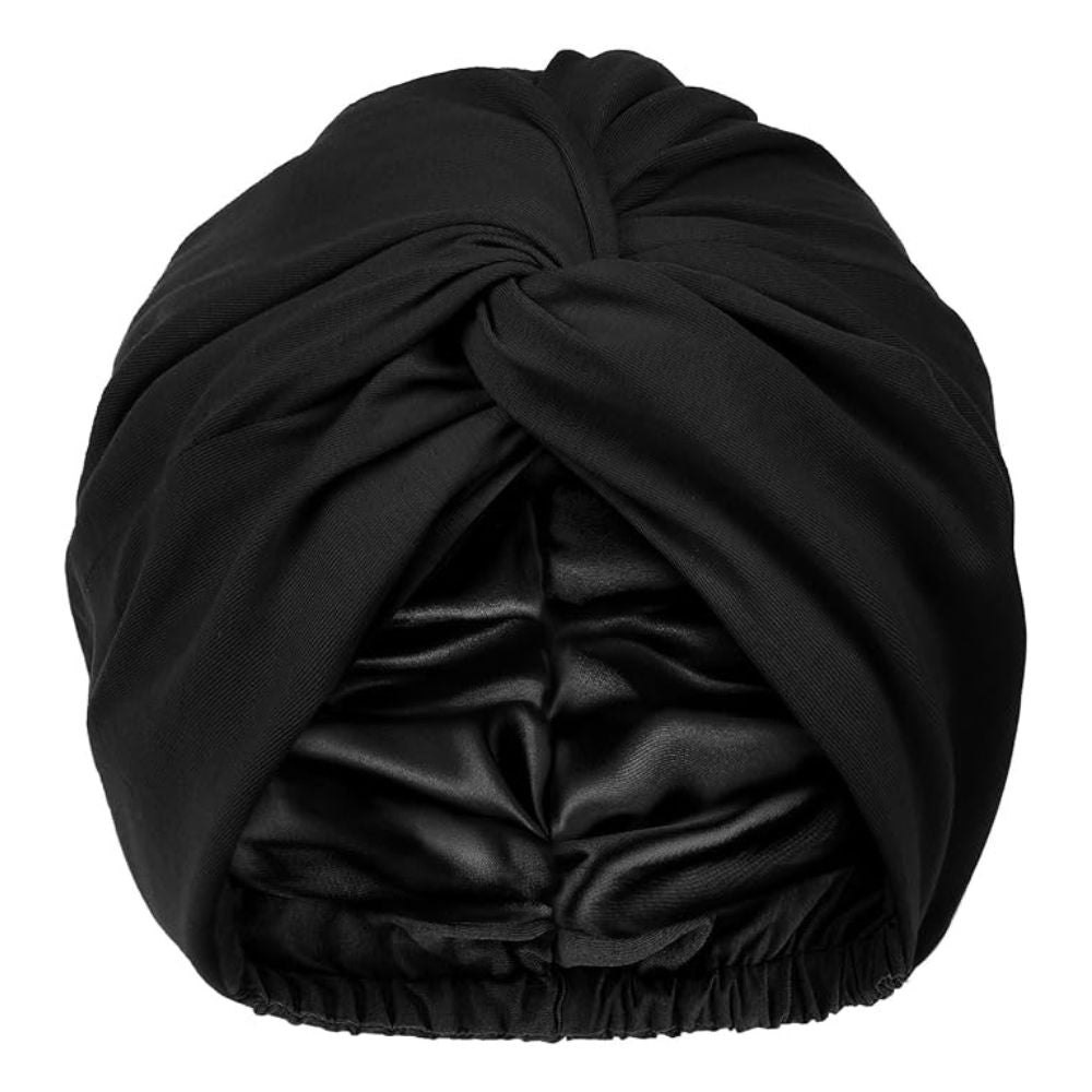 WellPro™ Satin Lined Hair Bonnet – Silk Turban Sleep Cap for Women, Chemo Headwear & Hair Wrap for Natural Curly Hair