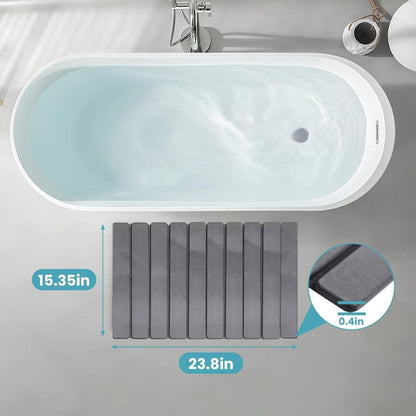 WellPro™ Foldable Stone Bath Mat – Super Absorbent Diatomaceous Earth Non-Slip Quick Dry Mat