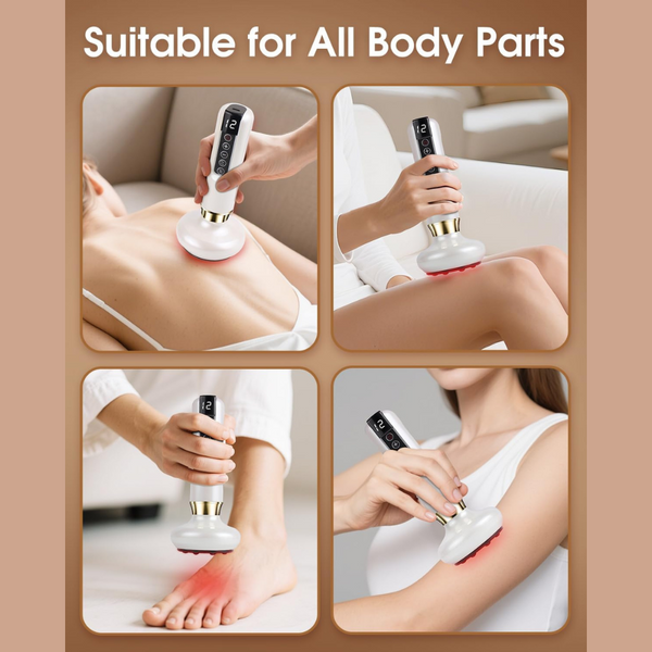 Massaggiatore Anticellulite – Dispositivo Elettrico Gua Sha Regolabile a 12 Livelli con Terapia Vacuum