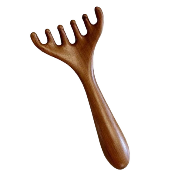 Pettine Massaggiante in Legno di Sandalo Naturale per Capelli e Cuoio Capelluto – Spazzola Districante Antistatica in Legno