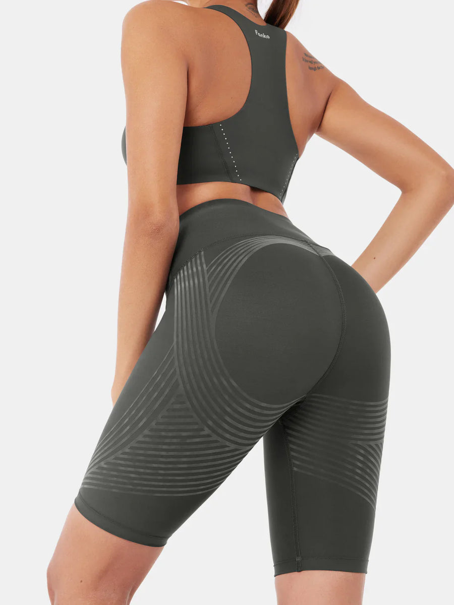 3D Push-Up Seamless Short Leggings for Women – High-Waisted Gym & Fitness Shorts