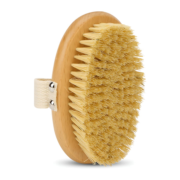 iBrushy Spazzola Naturale per Spazzolatura a Secco – Esfoliante per Drenaggio Linfatico e Cura della Pelle